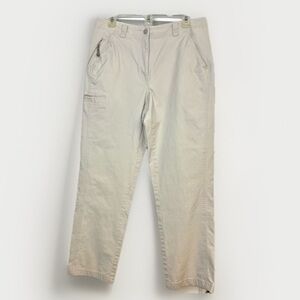 L.L. Bean Cotton Straight Leg Khaki Pants Active Outdoor Size 12